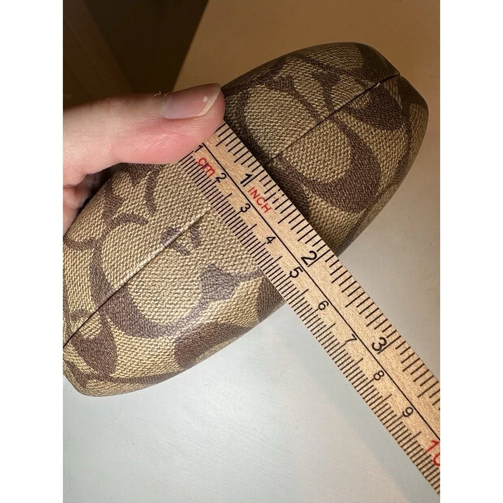 Coach Signature C Hard Shell Eyeglasses Sunglasses Case Brown Tan Logo